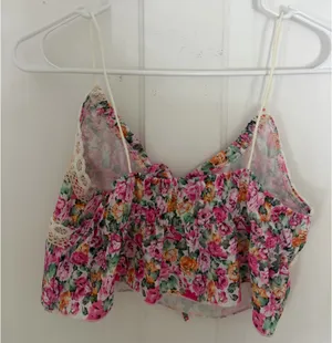 Floral cropped tank Multiple Size XS thumbnail 2