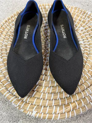 Rothy’s Women’s The Point II Knit Flat Shoes Comfort Washable in Black 8.5 thumbnail 3