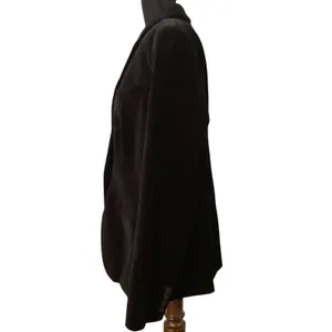Lauren Ralph Lauren Black Velvet Blazer Jacket Cotton Size 14 Classic Party thumbnail 3