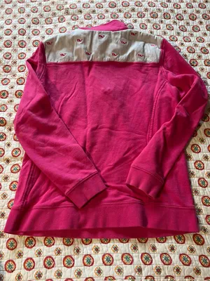 EUC Vineyard Vines Pink 1/4 Zip Sweater size small thumbnail 4