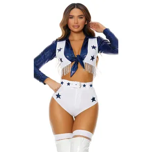 NEW Forplay Dallas Cowboys Cheerleader Costume Size Small Medium thumbnail 5