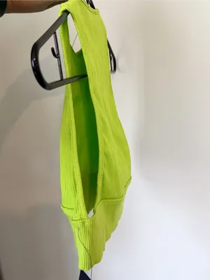 NWT Lulus Absolute Edge Lime Green Sleeveless Crop Top - Size: Small thumbnail 5