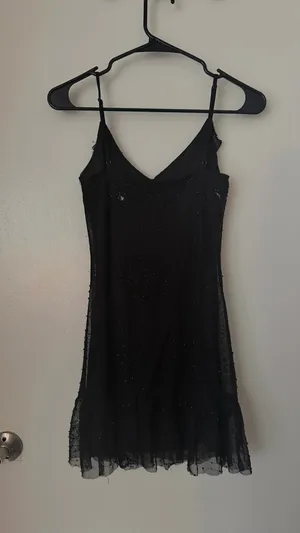 Beverly and Beck Beaded Mini Dress Black thumbnail 2