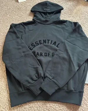 Fear of God Essentials Hoodie Jet Black Men’s XS thumbnail 1