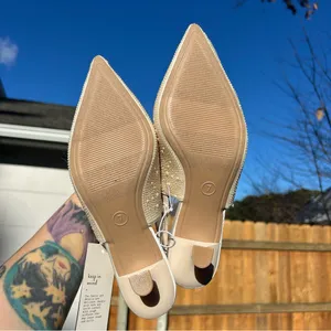 Nwt Women's Milan Slingback Heels - A New Day size 7 pearl wedding summer spring thumbnail 8