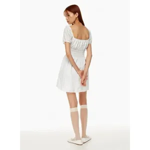 Aritzia Sundays‎ Best The Kay Dress White Mini Puff Sleeve Smocking Size S thumbnail 3