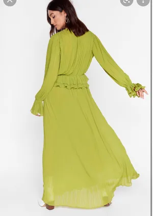 Nasty Gal Frill V Neck Maxi Dress thumbnail 2