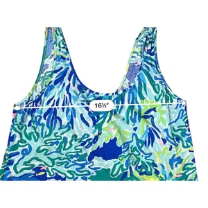 Lilly Pulitzer Kinsey Tank MEDIUM Wade & Sea Coastal Designer Blue‎ Green thumbnail 6
