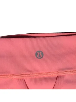 Lululemon Energy Bra High Neck Long Line Rib Med. Support, B–D CupvSunset Sz. 6 thumbnail 5