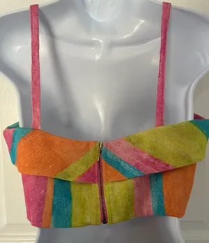 Angie Women’s Colorful Crop Top Size Small thumbnail 3
