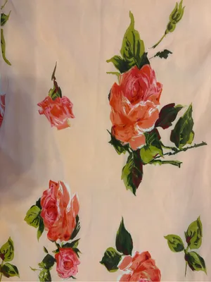 Vintage Women's Floral Maxi Dress with Pink Rose Print thumbnail 3