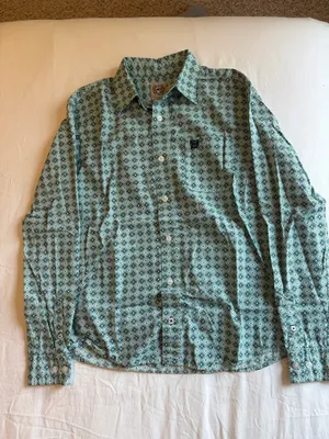 Cinch Diamond Print Western Classic Fit Button Up Shirt thumbnail 1