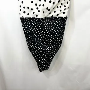 Beach Betty XL One Piece Swimsuit Polka Dot Black White Vacation Beach Pool‎ 734 thumbnail 5