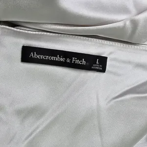 Abercrombie & Fitch Silver Satin Off the‎ Shoulder Puff Sleeve Mini Dress Large thumbnail 6