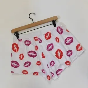 NEW!! HOT LIPS Lipstick Kiss Cropped Loungewear Two Piece Set Top Shorts X-Large thumbnail 8