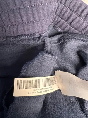 Quince Supersoft Fleece Sweatpants Navy Size L Tencel Modal Jogger Lounge thumbnail 7