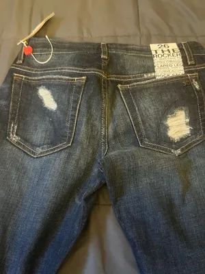 Joe's Jeans Women’s Dark Blue Distressed Flared Jeans thumbnail 5