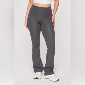 Yitty PureLuxe Everyday Kick Flare leggings size 2X with pockets grey color thumbnail 2