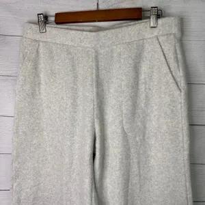 Haven Well Within Cozy Heather Gray Fleece Wide Leg Lounge Pants Sweatpants L thumbnail 3