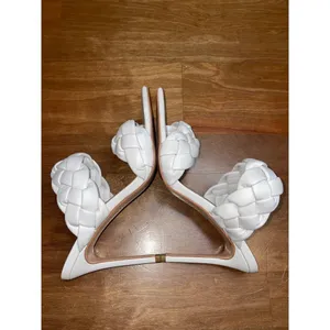 Alias Mae High Heels Isla Mules in Bone 38 7 Womens Braided Sandals thumbnail 10