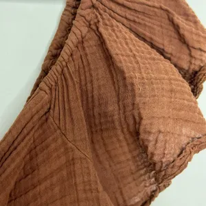 Anthropologie Daily Practice The Jerry Cinched Crop Top Cotton Brown Medium thumbnail 4
