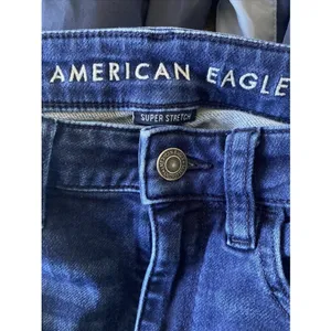 American Eagle Super Stretch Jeggings Womens Size 4 Dark Wash Skinny Jeans Denim thumbnail 5