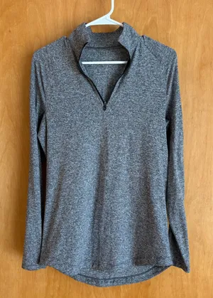 Lululemon Half Zip Pullover Womens S Grey‎ Space Dye Better Each Day Activewear thumbnail 1