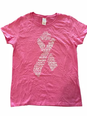 Women's Pink Breast Cancer Statement Tee Size Medium #260310 thumbnail 1