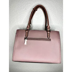 Gramercy & Grand Satchel Bag Womens Medium Pink Faux Leather Vegan Zip Purse thumbnail 6