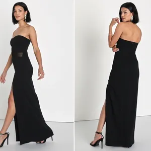 LULU's Sexy Prom Wedding Modern Chic Mermaid Maxi Dress thumbnail 3