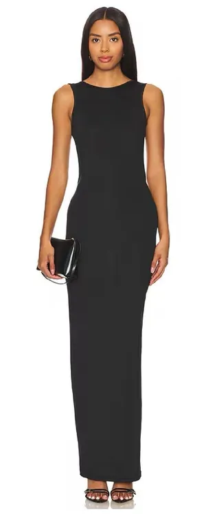 Superdown Trista Black Maxi Dress- Open Back Size Xxs thumbnail 1