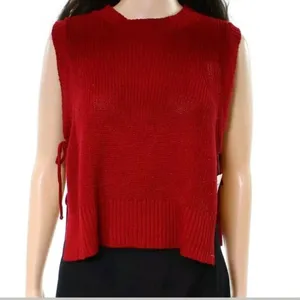 Nordstrom Closet Space Tie Side Slit Knit Sweater Tank Top M v6x thumbnail 2