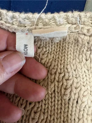 Anthropologie Sana Foil Tank Sz Medium Silver Knit Sweater Sleeveless Top Moth thumbnail 4