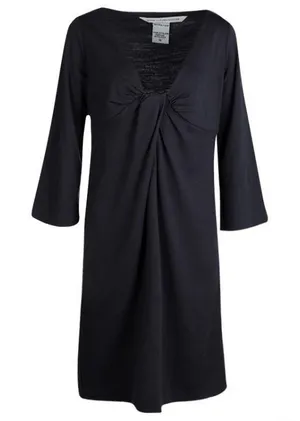 Diane Von Furstenberg Athena Black Wool Knee Length Dress Size 4 EUC thumbnail 1