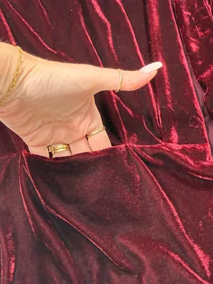 Well Worn Burgundy Velvet Blazer Size XXL thumbnail 5