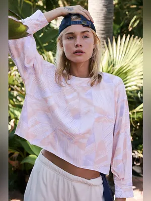 FP Movement Printed Inspire Layer Long Sleeve Crop Top NWT Size M thumbnail 10