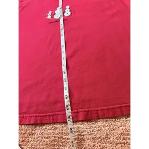 Y2K Hot Cotton Marc Ware L Red Long Sleeve Graphic Tee Made in USA thumbnail 6