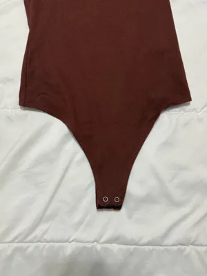Abercrombie Soft A&F Brown Bodysuit Long Sleeve XS thumbnail 4