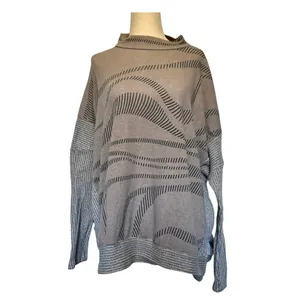 Ces Femme Abstract Tunic Womes Sweater Sz M Lagenlook Slouchy MockNeck Artsy thumbnail 2