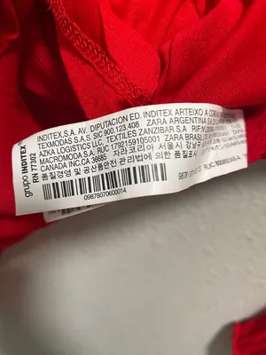 Zara Bright Red Ruffle V-Neck Long Sleeve Dress thumbnail 4