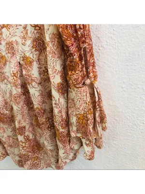 $118 Free People Lady Luck tunic/ mini dress in rose combo S thumbnail 10