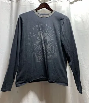Disney Medium gray long-sleeved t-shirt with a "Mickey Since 1928" graphic thumbnail 1