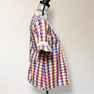English‎ Factory Anthropologie Gingham Check Ruffle Sleeve Top Cottagecore Boho thumbnail 4