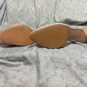 Nine West Beige Suede Block Heel Sandals thumbnail 5