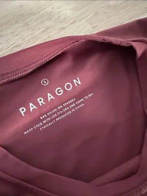 PARAGON Maroon Short-Sleeve Crewneck Crop Top EUC thumbnail 5
