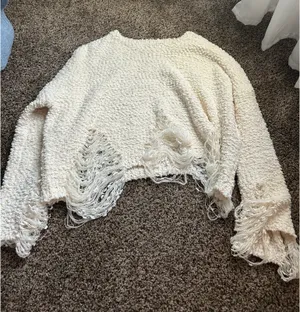 POL Distressed Sweater thumbnail 1