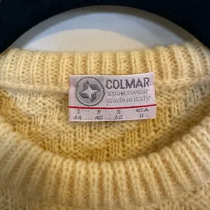 Vintage Colmar Yellow Knit Wool/Acrylic Long Sleeve Sweater thumbnail 4