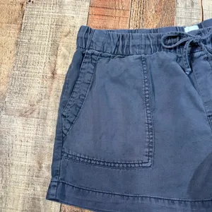 GAP Blue 100% Lyocell Twill Pull On Utility Shorts Drawstring Waist Small Gorp thumbnail 2