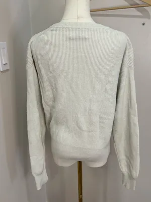 Aritzia Wilfred‎ White Knit Sweater Medium thumbnail 3