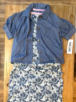 MUK LUKS Lounge Dress & Faux Denim Topper thumbnail 2